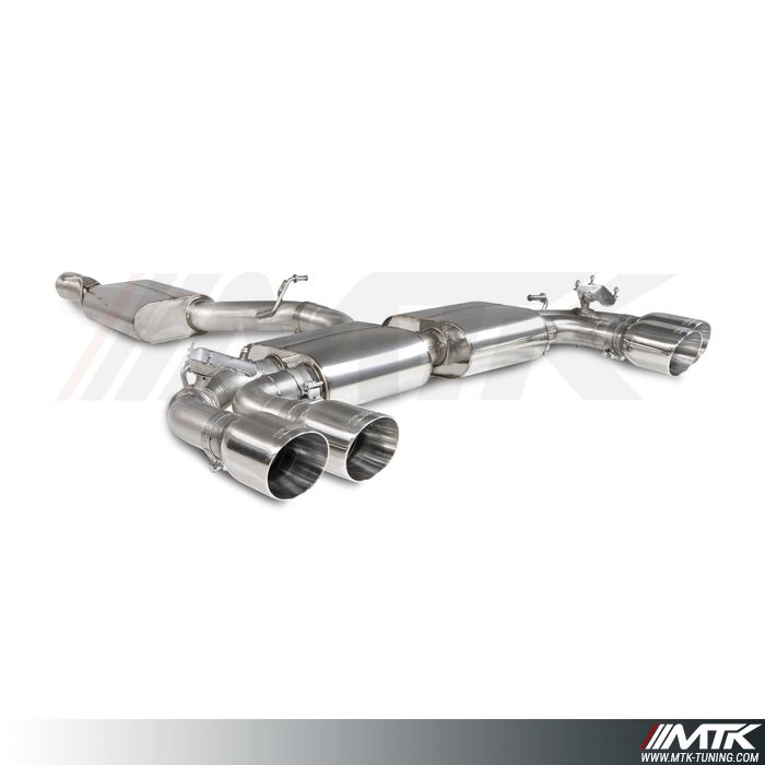 Catback Scorpion avec silencieux intermédiaire et emplacement pour les valves  CUPRA Formentor 2.0 TSI 4Drive 310